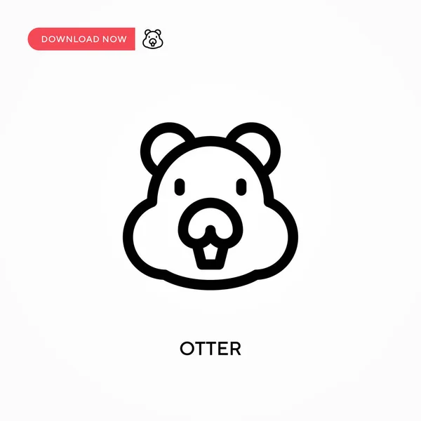 Otter Simple Vektor Icon Moderne Einfache Flache Vektordarstellung Für Website — Stockvektor