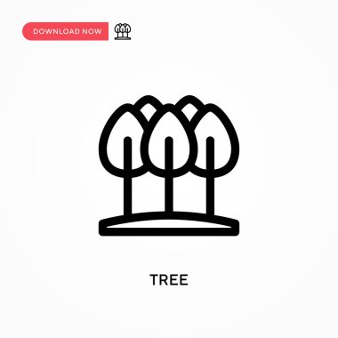 Ağaç basit vektör simgesi. Web sitesi veya mobil uygulama için modern, basit düz vektör çizimi