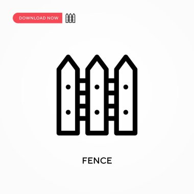 Çit Basit vektör simgesi. Web sitesi veya mobil uygulama için modern, basit düz vektör çizimi