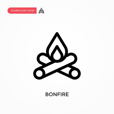 Şenlik ateşi basit vektör simgesi. Web sitesi veya mobil uygulama için modern, basit düz vektör çizimi