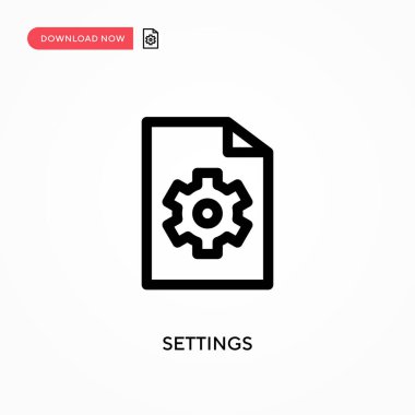 Ayarlar Basit vektör simgesi. Web sitesi veya mobil uygulama için modern, basit düz vektör çizimi