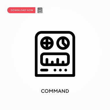 Basit vektör simgesi komutu. Web sitesi veya mobil uygulama için modern, basit düz vektör çizimi