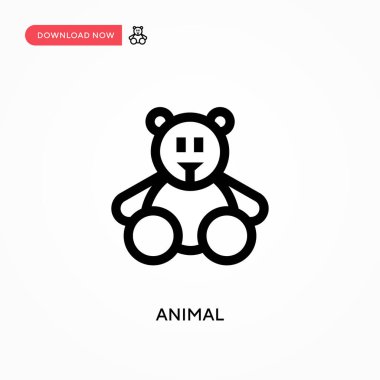 Hayvan basit vektör simgesi. Web sitesi veya mobil uygulama için modern, basit düz vektör çizimi