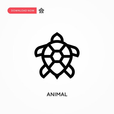 Hayvan basit vektör simgesi. Web sitesi veya mobil uygulama için modern, basit düz vektör çizimi