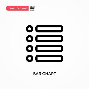 Çubuk çizelgesi basit vektör simgesi. Web sitesi veya mobil uygulama için modern, basit düz vektör çizimi