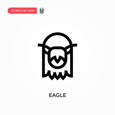 Kartal Basit vektör simgesi. Web sitesi veya mobil uygulama için modern, basit düz vektör çizimi