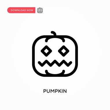 Balkabağı basit vektör simgesi. Web sitesi veya mobil uygulama için modern, basit düz vektör çizimi