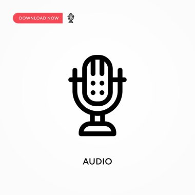 Basit Ses vektör simgesi. Web sitesi veya mobil uygulama için modern, basit düz vektör çizimi