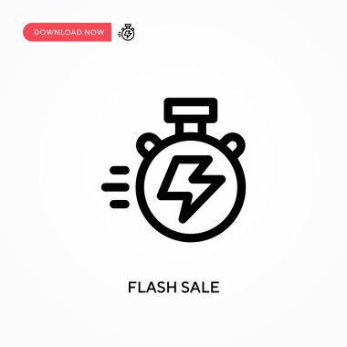 Hızlı satış basit vektör simgesi. Web sitesi veya mobil uygulama için modern, basit düz vektör çizimi