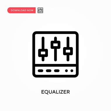 Ekolayzır Basit vektör simgesi. Web sitesi veya mobil uygulama için modern, basit düz vektör çizimi