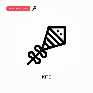 Kite Basit vektör simgesi. Web sitesi veya mobil uygulama için modern, basit düz vektör çizimi