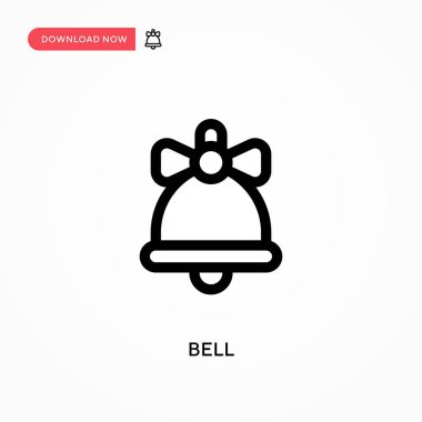 Bell Basit vektör simgesi. Web sitesi veya mobil uygulama için modern, basit düz vektör çizimi