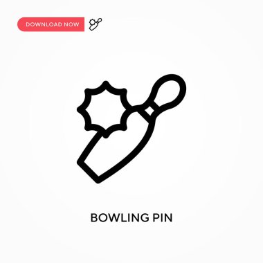 Bowling pin basit vektör simgesi. Web sitesi veya mobil uygulama için modern, basit düz vektör çizimi