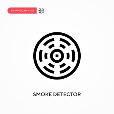 Duman dedektörü basit vektör simgesi. Web sitesi veya mobil uygulama için modern, basit düz vektör çizimi