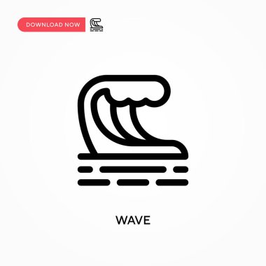 Basit dalga vektör simgesi. Web sitesi veya mobil uygulama için modern, basit düz vektör çizimi