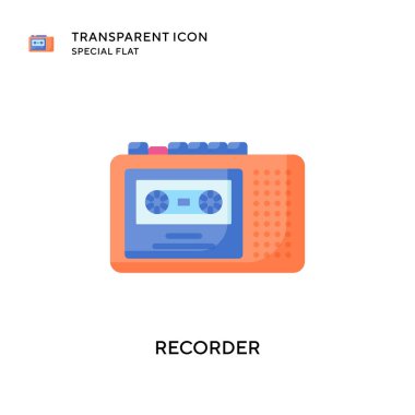 Kayıt vektör simgesi. Düz çizim. EPS 10 vektörü.
