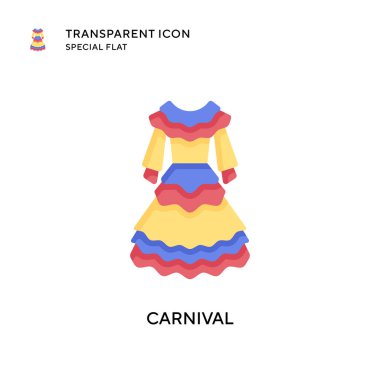 Karnaval vektör simgesi. Düz çizim. EPS 10 vektörü.