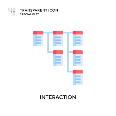 Etkileşim vektör simgesi. Düz çizim. EPS 10 vektörü.