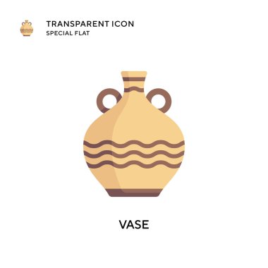 Vazo vektör simgesi. Düz çizim. EPS 10 vektörü.