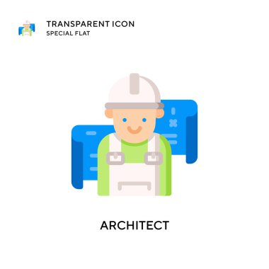 Mimari vektör simgesi. Düz çizim. EPS 10 vektörü.