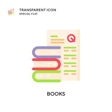 Kitap vektör simgesi. Düz çizim. EPS 10 vektörü.