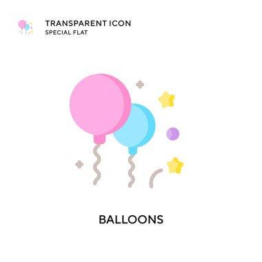 Balon vektör simgesi. Düz çizim. EPS 10 vektörü.