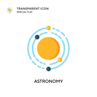 Astronomi vektör simgesi. Düz çizim. EPS 10 vektörü.