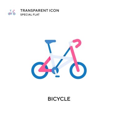 Bisiklet vektör simgesi. Düz çizim. EPS 10 vektörü.