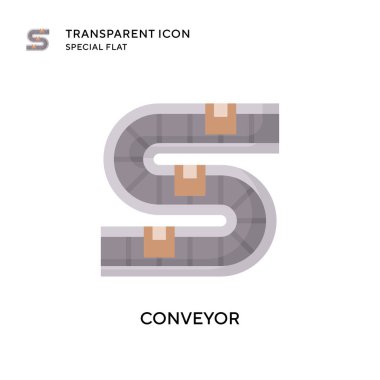 Taşıyıcı vektör simgesi. Düz çizim. EPS 10 vektörü.