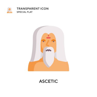 Assetik vektör simgesi. Düz çizim. EPS 10 vektörü.