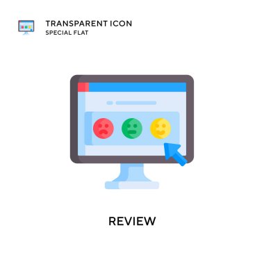 Vektör simgesini gözden geçir. Düz çizim. EPS 10 vektörü.