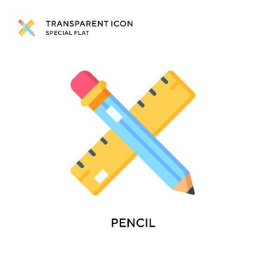 Kalem vektör simgesi. Düz çizim. EPS 10 vektörü.