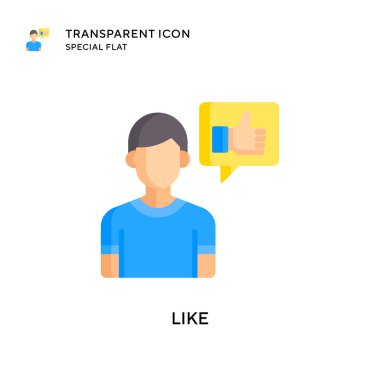 Vektör simgesi gibi. Düz çizim. EPS 10 vektörü.