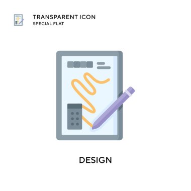 Tasarım vektör simgesi. Düz çizim. EPS 10 vektörü.