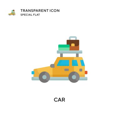 Araba vektör simgesi. Düz çizim. EPS 10 vektörü.