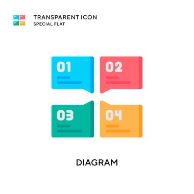 Diyagram vektör simgesi. Düz çizim. EPS 10 vektörü.