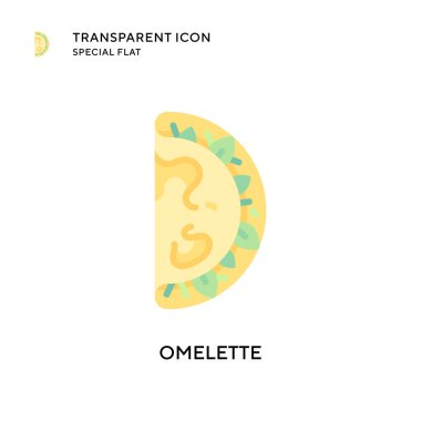 Omlet vektör simgesi. Düz çizim. EPS 10 vektörü.