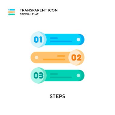 Adımlar vektör simgesi. Düz çizim. EPS 10 vektörü.