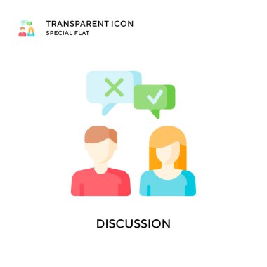 Tartışma vektör simgesi. Düz çizim. EPS 10 vektörü.