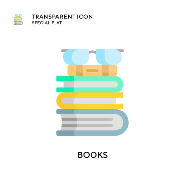 Kitap vektör simgesi. Düz çizim. EPS 10 vektörü.