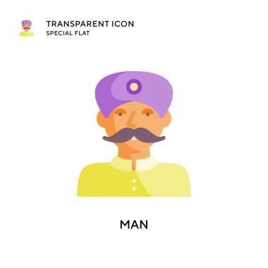 İnsan vektör simgesi. Düz çizim. EPS 10 vektörü.