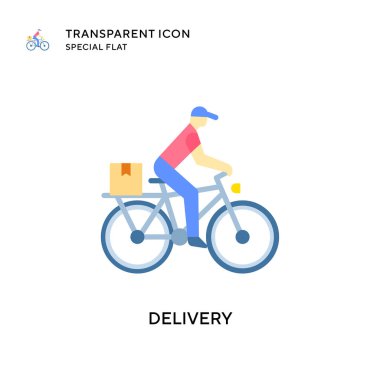 Teslimat vektör simgesi. Düz çizim. EPS 10 vektörü.