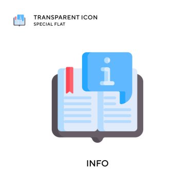 Bilgi vektör simgesi. Düz çizim. EPS 10 vektörü.