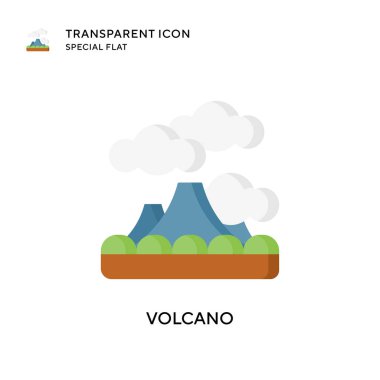 Volkan vektör simgesi. Düz çizim. EPS 10 vektörü.