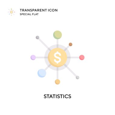 İstatistik vektör simgesi. Düz çizim. EPS 10 vektörü.