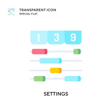 Ayarlar vektör simgesi. Düz çizim. EPS 10 vektörü.