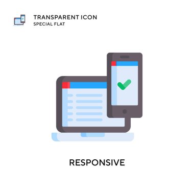 Karşılık vektör simgesi. Düz çizim. EPS 10 vektörü.