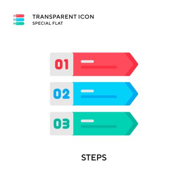 Adımlar vektör simgesi. Düz çizim. EPS 10 vektörü.