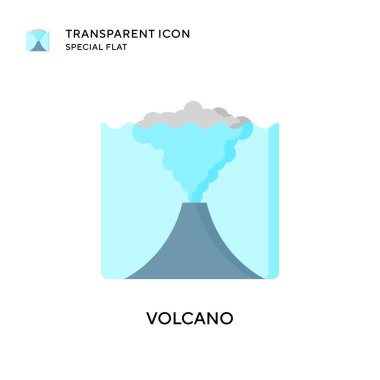 Volkan vektör simgesi. Düz çizim. EPS 10 vektörü.