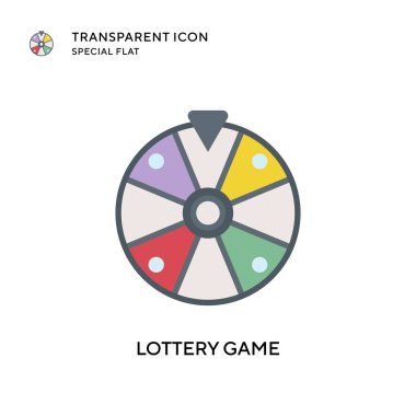 Piyango oyun vektör simgesi. Düz çizim. EPS 10 vektörü.